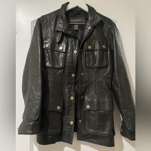 Vintage Banana Republic Women Leather Coat Jacket